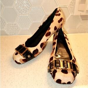 Tory Burch Brown and Cream Flats